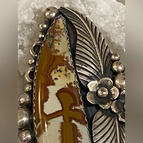 Knockout Gorgeous Sterling Owyhee Jasper Ring - Picture 4 of 10